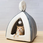 Rabbit ear plush pet bed for cats and dogs